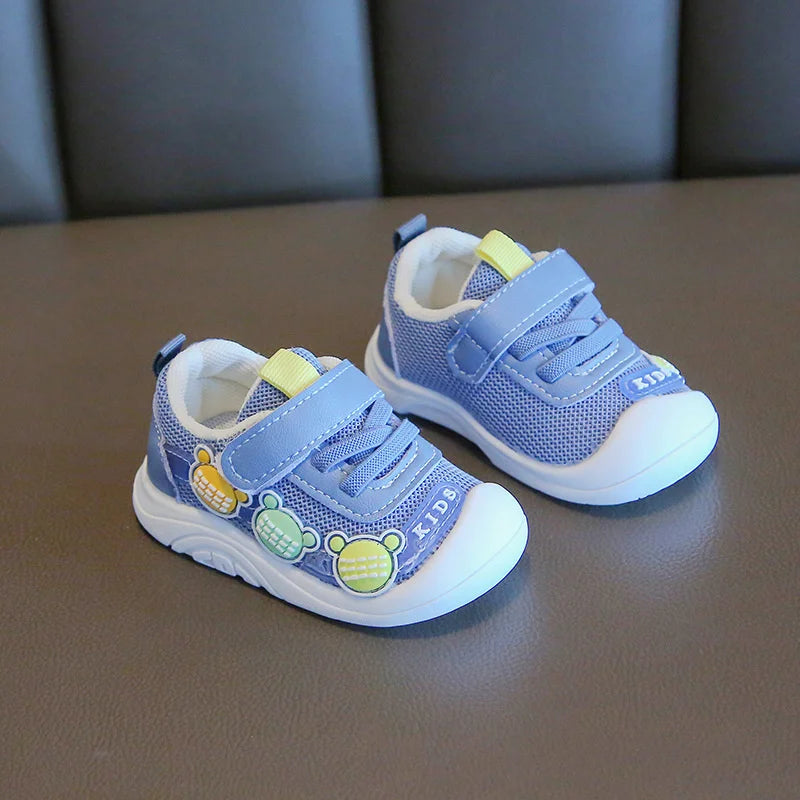 2023 New Spring Autumn Girl's Sneakers Children's Baby Mesh Breathable Casual Flats Shoes Outdoor Running Shoes