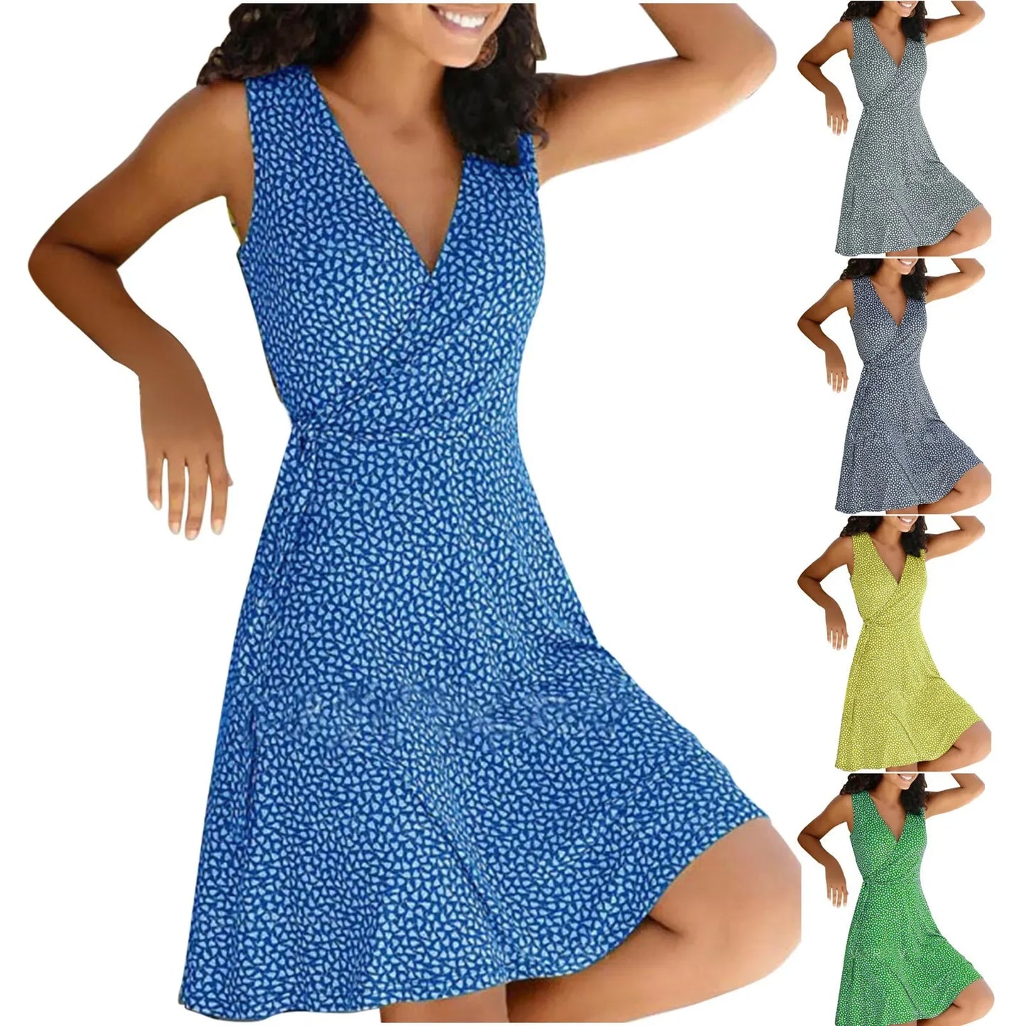 Kleider für Frauen 2025, lässig, Übergröße, Damen, Blumenmuster, Wickelkleid, V-Ausschnitt, Midikleid, A-Linie, Swing, Flügelärmel, Midi, Vestidos de Fiesta