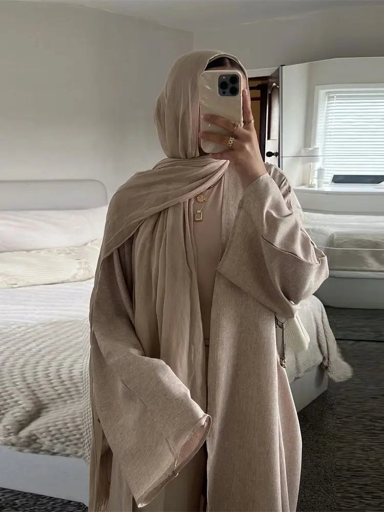 Ähnliche Baumwolle Leinen Batwing Kimono Abaya Dubai Islam Muslimischen Kleid Für Frauen Kebaya Kaftan Robe Musulmane Kaftan Marocain Femme