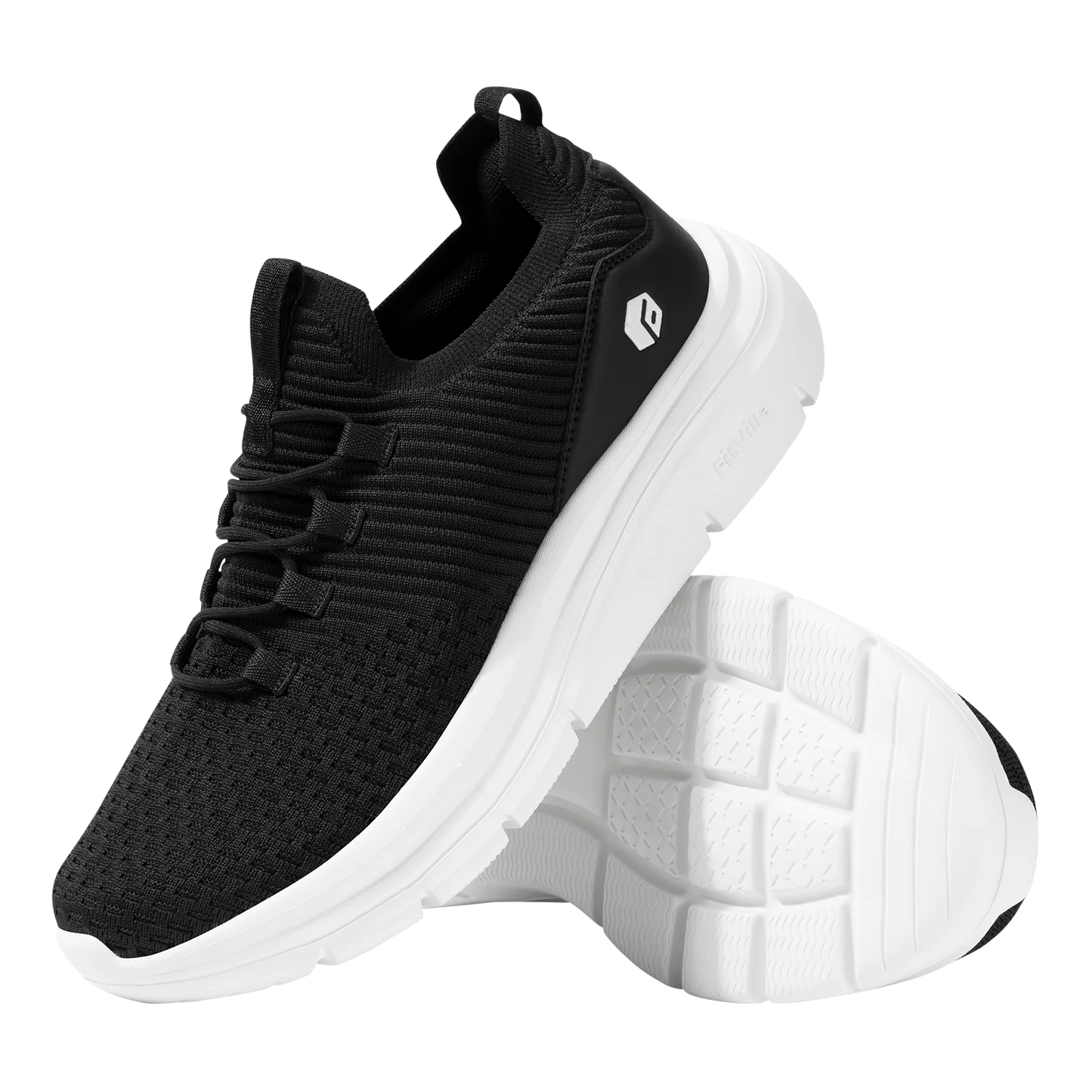 FitVille Herrenschuhe zum Hineinschlüpfen, leichte, breite Breite für Plattfüße, Plantarfasziitis, Fersenschmerzlinderung