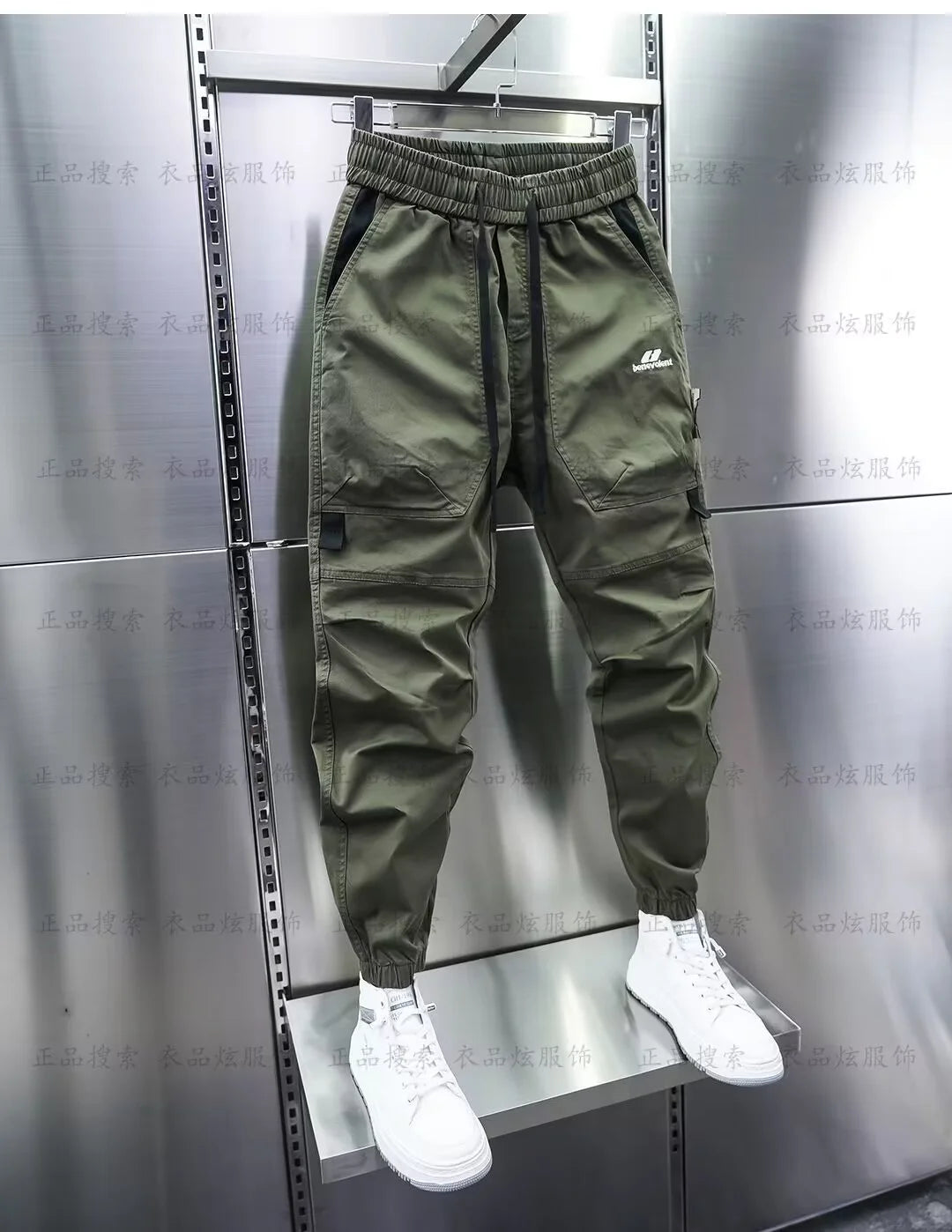 Multi-Pocket Cargo Hosen Einfarbig Casual Harem Bleistift Hosen Outdoor Jogging Jogginghose Luxus Marke männer Kleidung