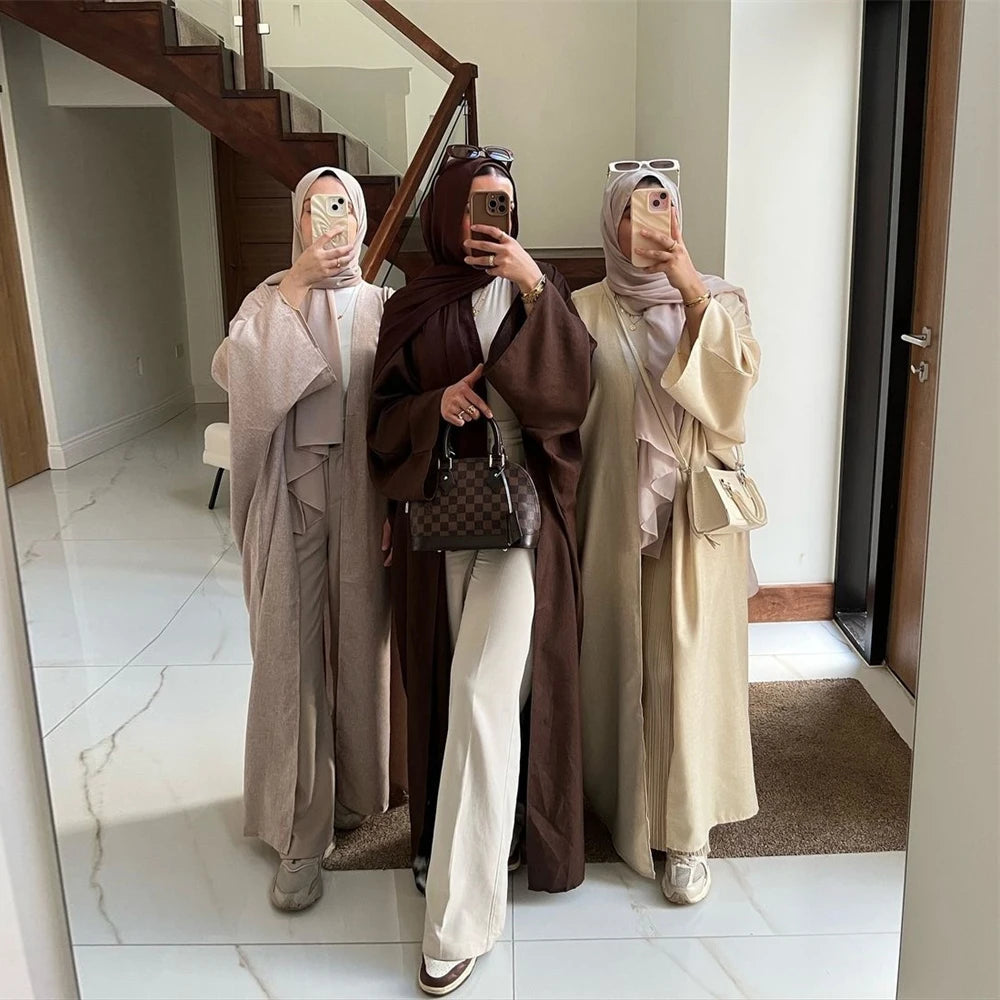 Ähnliche Baumwolle Leinen Batwing Kimono Abaya Dubai Islam Muslimischen Kleid Für Frauen Kebaya Kaftan Robe Musulmane Kaftan Marocain Femme