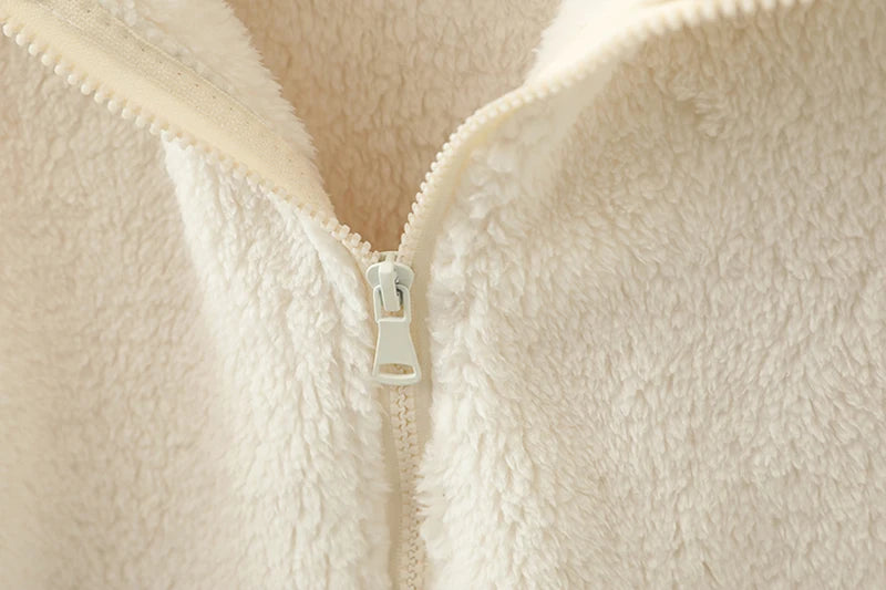Damen-Fleecemantel, Winter, warm, verdickte Jacke, beidseitig zu tragen, doppelseitige Samt-Korallen-Fleece-Mäntel, Polar-Fleece-Jacken
