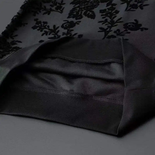 Spring Summer New Men Suits Simple Jacquard O-Neck Long Sleeve Thin T-shirts And Pants Two piece Set For Men's Trendy Outfits.