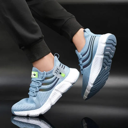 Men Casual Sport Shoes Breathable Lightweight Sneakers Outdoor Mesh Black Running Shoes Athletic Jogging Tenis Walking Shoes.