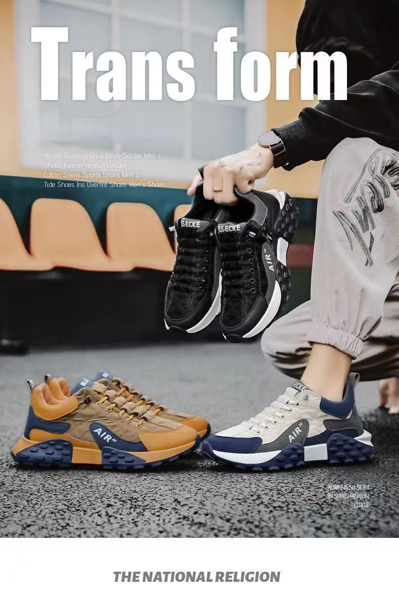 Männer Turnschuhe Plattform Männer Schuhe 2025, Neue Laufschuhe für Männer Luxus Marke Lässig Vulkanisierte Schuhe Bequem Tenis Masculino