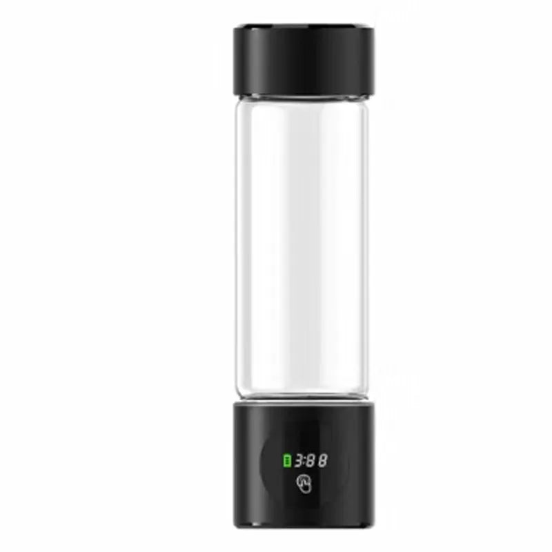 Portable Performance Hydrogen Water Generator Bottle SPE+PEM Dual Chamber lonizer + PPB&Time Display Electrolytic Hydrogen Water