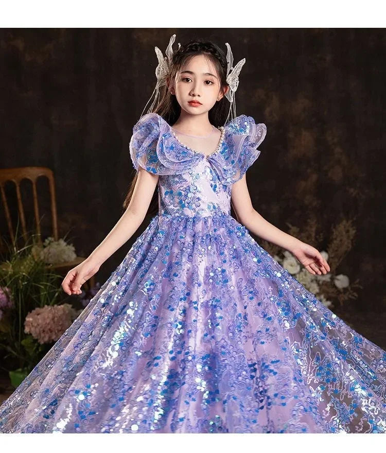 Elegante Mädchen Prinzessin Geburtstag Party Blumenmädchen Hochzeit Schönheit Kleid Kinder Leistung Weiß Rosa Tutu für formelle Anlässe
