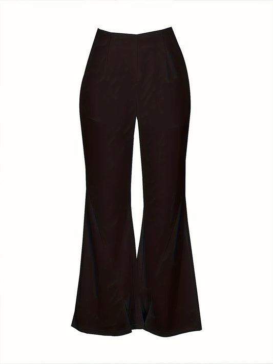 2024 Frühling/Sommer neue Damen Plus Size Flip Flops ausgestellte Hosen taillierte Schlitz hose 80er Jahre Party Yoga Hose.