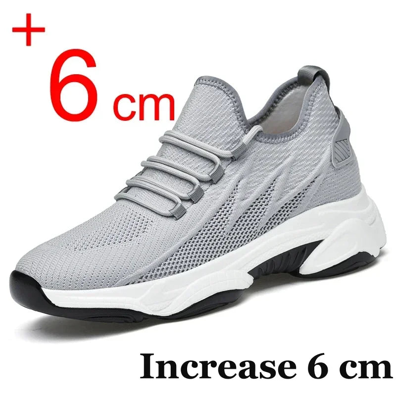Zunehmende Herren-Turnschuhe, lässige Erhöhungsschuhe, 8 cm Höhenerhöhungsschuhe für den Sommer, atmungsaktive 6 cm Aufzugsschuhe