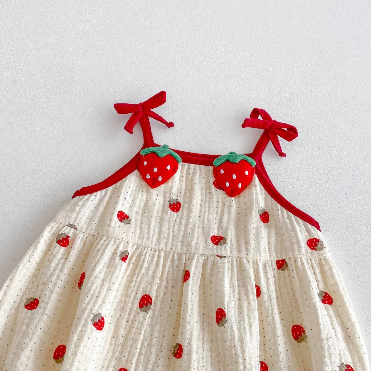 0-2Y Sommer Baby Mädchen Kleidung Erdbeere Druck Infant Mädchen Bodysuit Kleinkind Leibchen Ein Stück