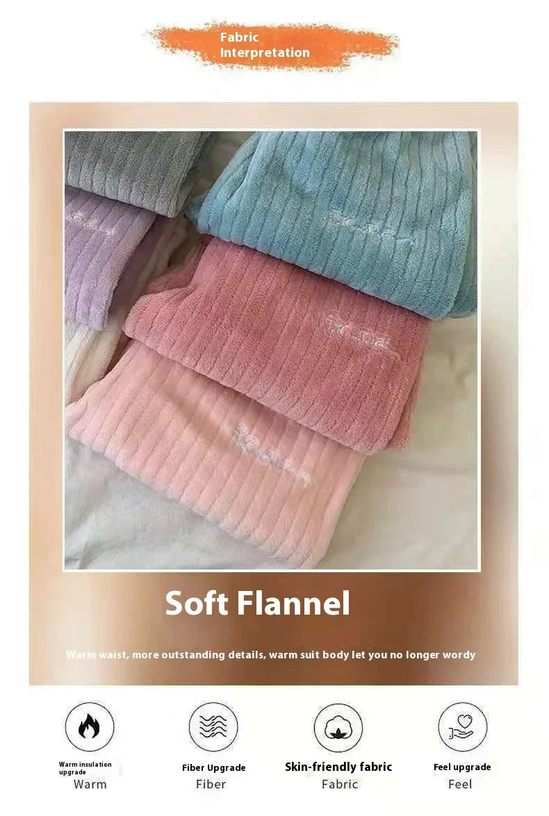 Winter frauen Neue Pyjamas Korallen Samt Casual Pyjamas Gepolsterte Loungewear Loungewear Sets Warme Kleidung Für Herbst Und Winter