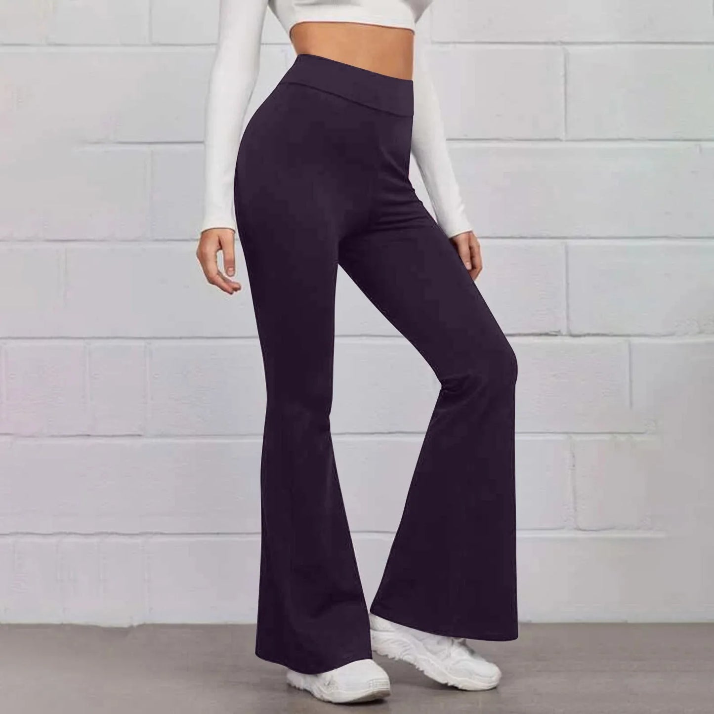Sport Micro Flared Fitness Hosen Yoga erscheinen dünn hoch taillierte Hüfte heben nahtlose Hose mit weitem Bein ausgestellte Hosen für Frauen
