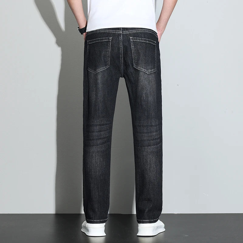 190 cm 200 cm hohe Jeans für Herren, gerade, normale Passform, Denim-Hose, männlich, Teeneeger, Stretch, extra lang, Länge 110, 115 cm, 120 cm, verlängert