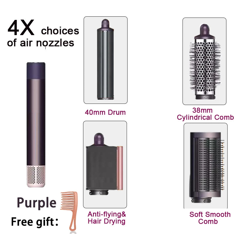 6IN1 Multi Hair Styler, 1300W High Power, Combines Drying, Straightening and Curling Functions, Suitable for Home and Salon Use