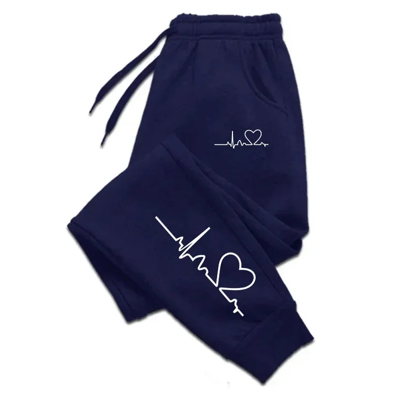Heiße Verkäufe Frauen Jogginghose Täglichen Casual Hosen Hohe Qualität Fitness Trainingsanzug Hosen Herz Druck Straße Sport Jogging Hosen