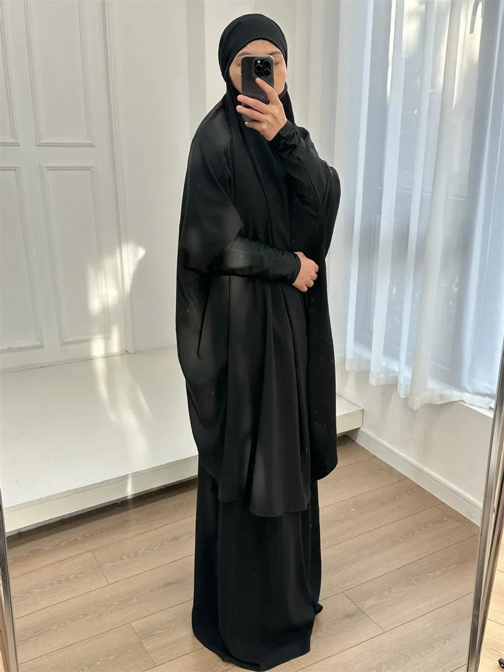 Autumn 2 Pcs Set Ramadan Eid Modest Abaya Women Muslim Dress Hijab Kaftan Robe Femme Musulmane Islam Clothing Caftan Kebaya