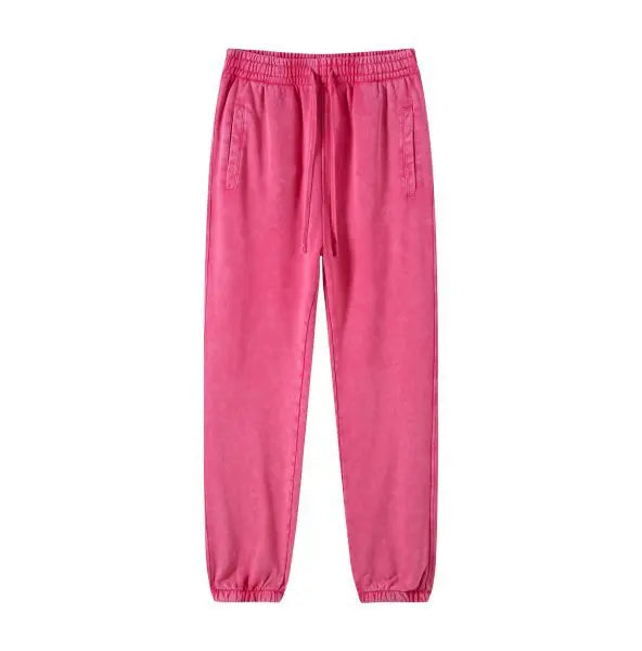 Vier Jahreszeiten Neue Mode Für Männer Casual Trendy Amerikanischen Gewaschen Gewachst Lose Einfarbig Hosen Gerade Jogger Hosen Männliche Hosen