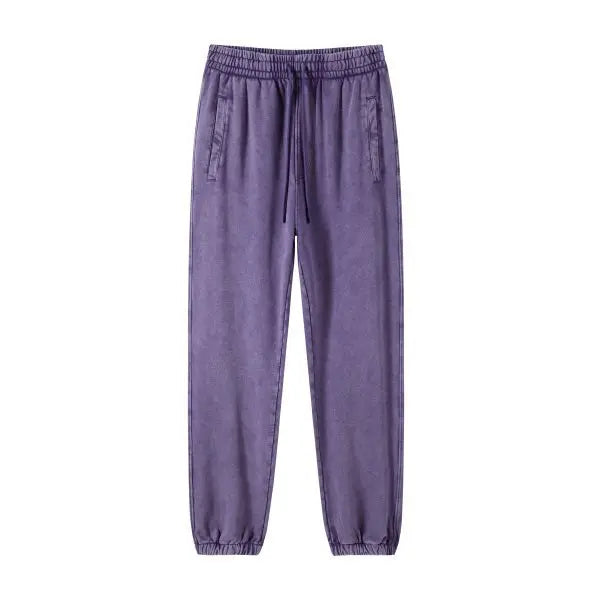 Vier Jahreszeiten Neue Mode Für Männer Casual Trendy Amerikanischen Gewaschen Gewachst Lose Einfarbig Hosen Gerade Jogger Hosen Männliche Hosen