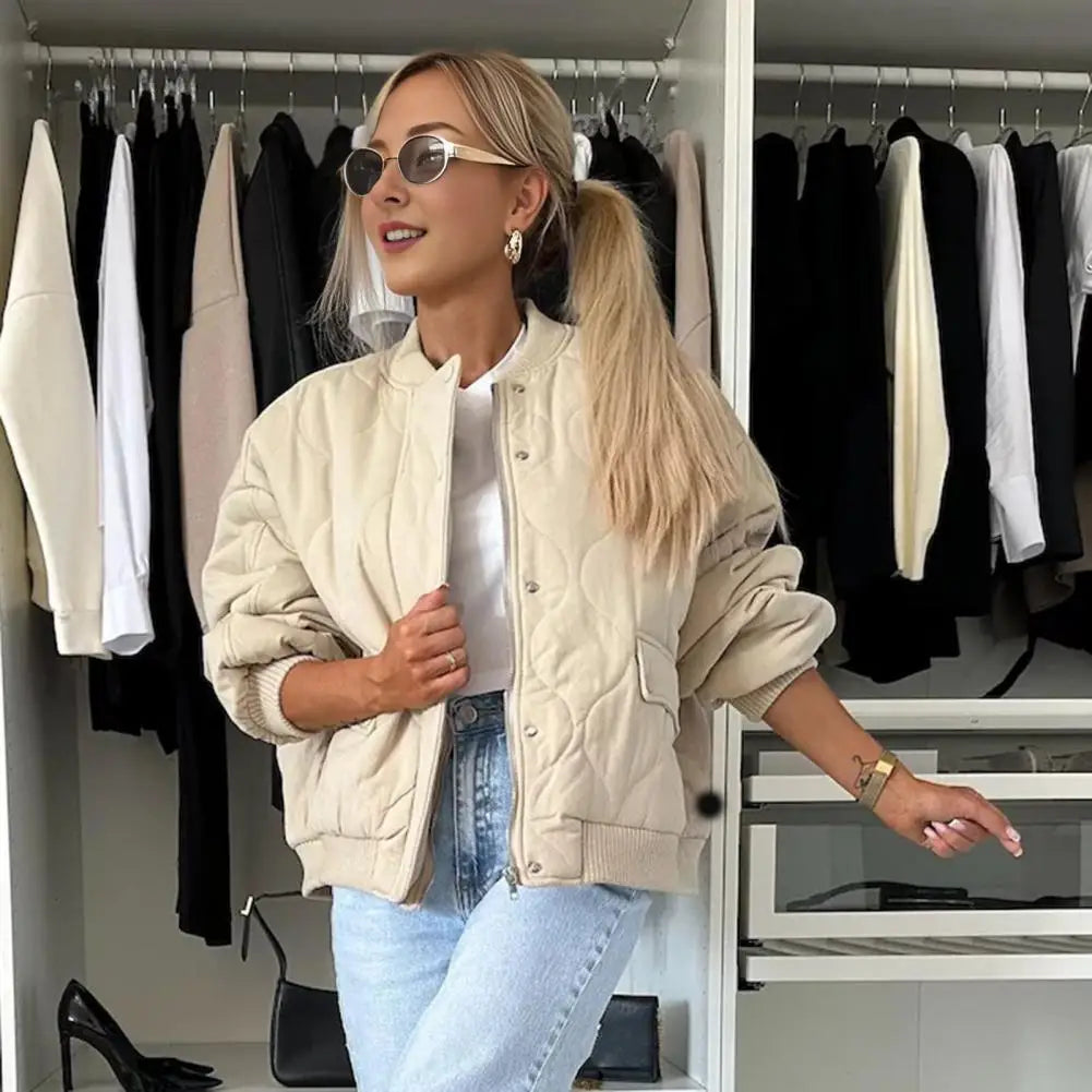 Frauen Herbst Winter Mantel Einfarbig Lange Mantel Baumwolle Jacke mit Knopf Verschluss Taschen Lose Rundhals Täglichen Jacke Oberbekleidung