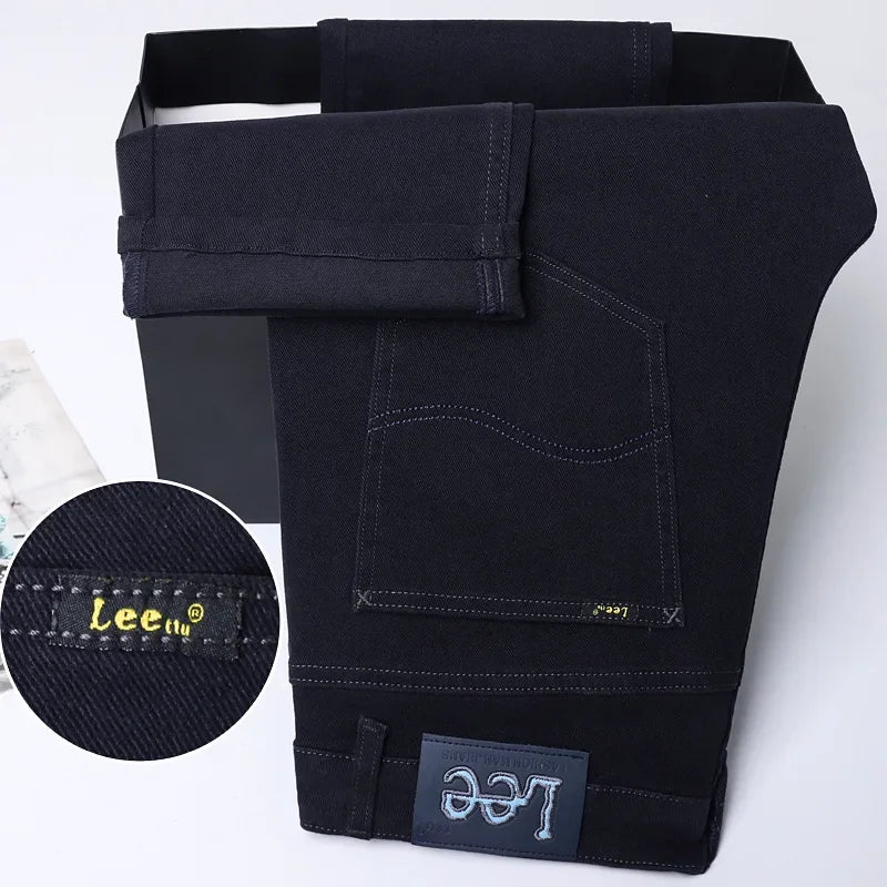 2024 herbst/Winter Neue männer Jeans Business Lose-Fit Gerade Bein Hohe Taille Baumwolle Casual Trendy hosen