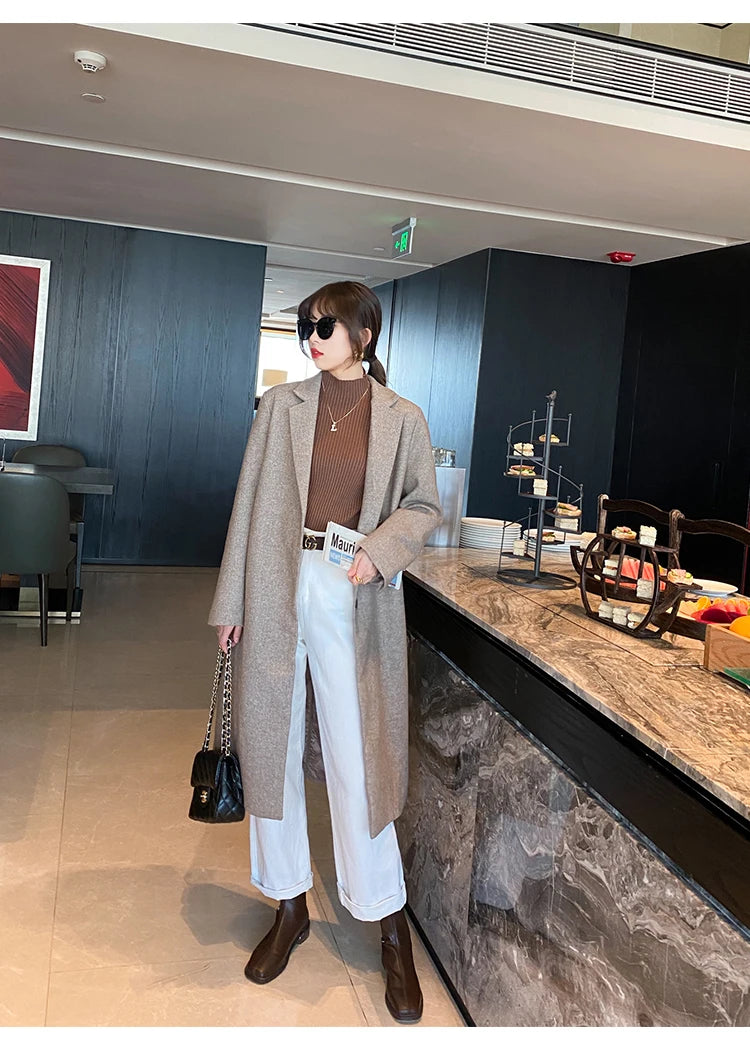 Winter Langarm Mock Neck Gestrickte Frauen Pullover Pullover Schlank Stricken Pullover Frauen Tops Blusas Mujer De Moda 2024 Blusa J995