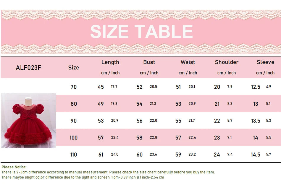 Kleinkind Rot Pailletten Mesh Kleid Mädchen Baby Einfarbig Neue Jahr Party Formale Kostüm Leistung Prinzessin Kleid Geburtstag Kleidung