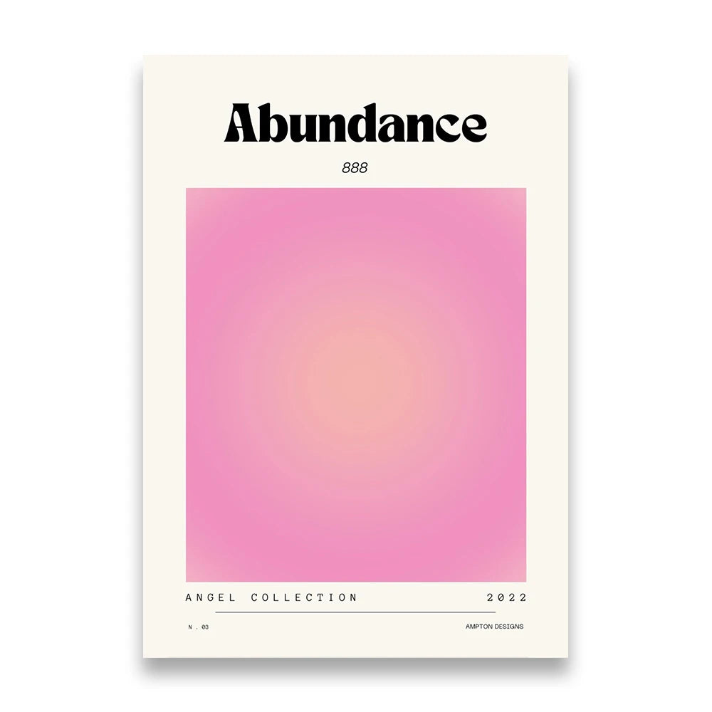 Pink Gradient Aura Spiritual Affirmation Wall Art Canvas Painting Nordic Posters And Prints Wall Pictures For Living Room Decor.