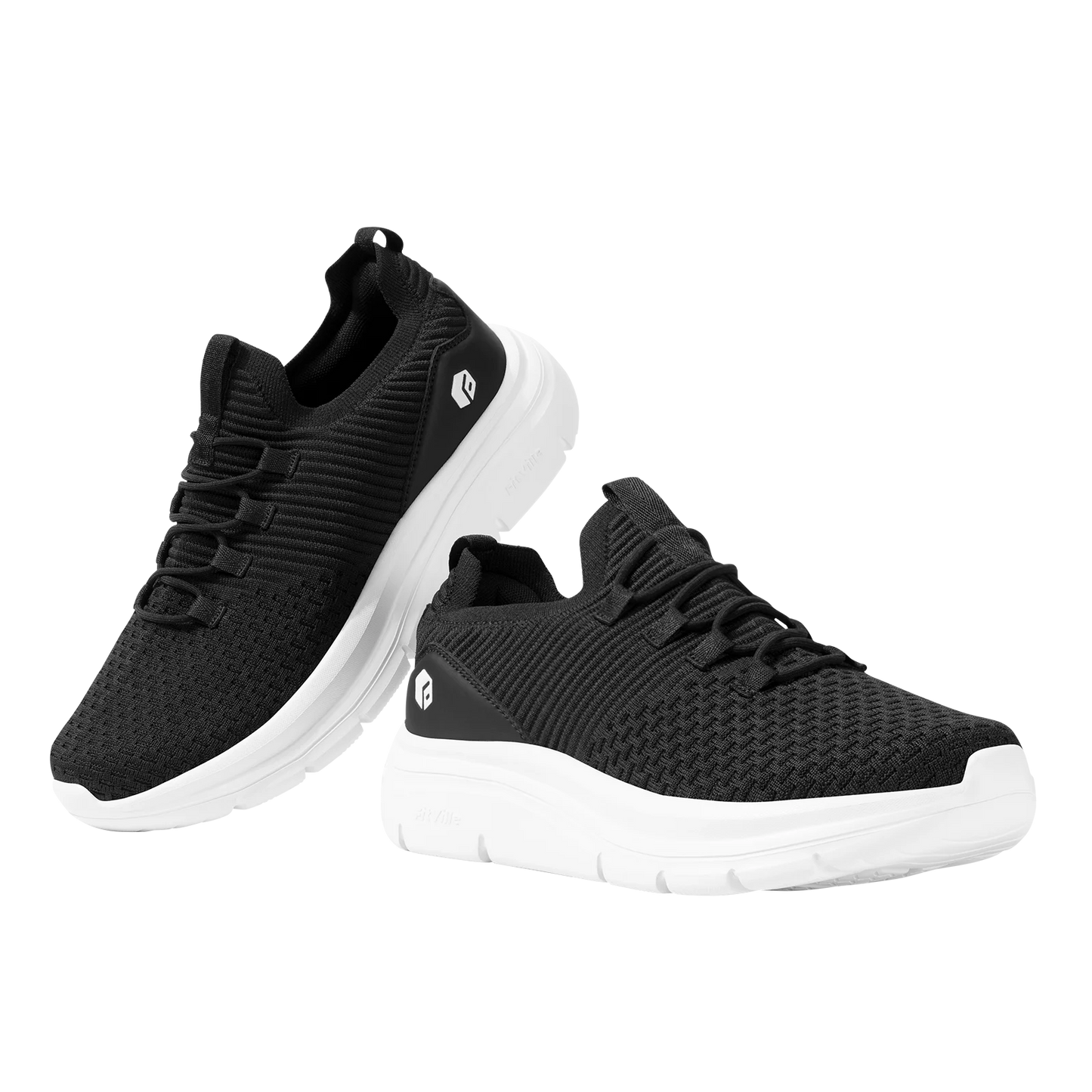 FitVille Herrenschuhe zum Hineinschlüpfen, leichte, breite Breite für Plattfüße, Plantarfasziitis, Fersenschmerzlinderung