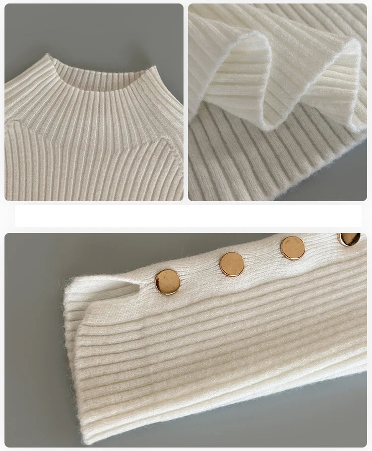 Herbst Winter Pullover Frauen Pullover Langarm Tops Kleidung Schlank Stricken Weiche Jumper Streetwear Taste Rollkragenpullover