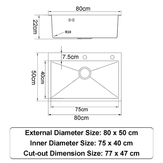 Wasserfall-Küchenspüle, Unterbau-Küchenspüle aus Edelstahl mit einer Schüssel, modernes Küchenspüle für die Arbeitsplatz