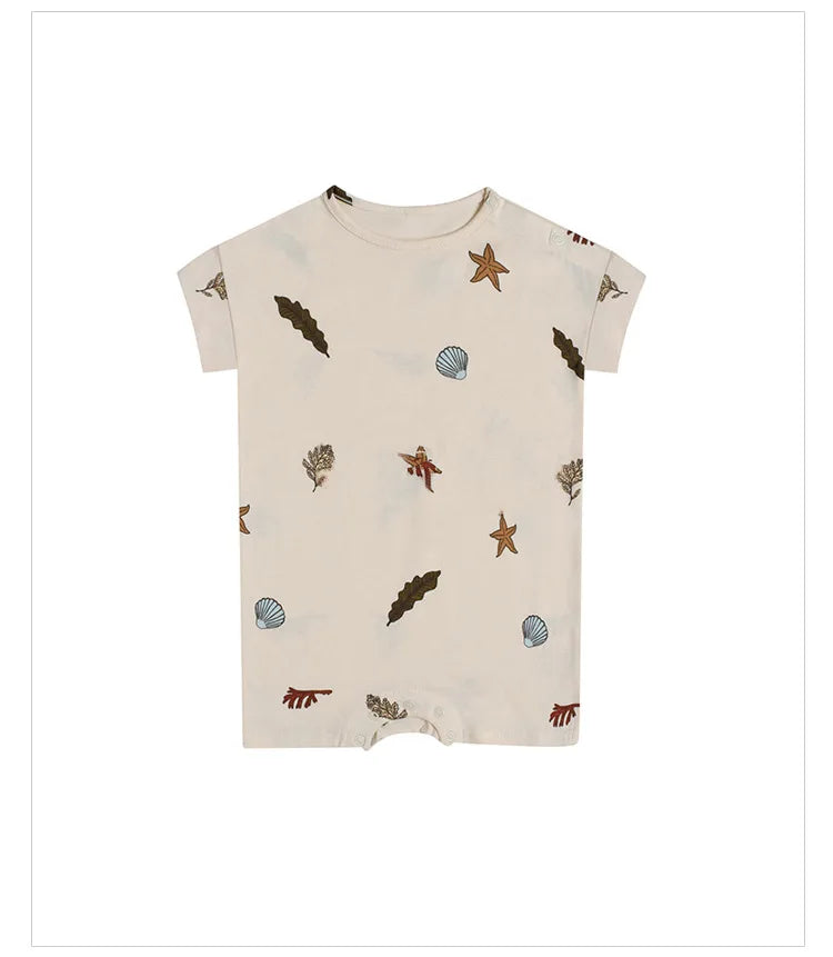 0-24M Newborn Kid Baby Jungen Mädchen Kleidung Drucken Baumwolle Romper Nette Süß Einem Stück Overall Sommer Neue geboren Outfit