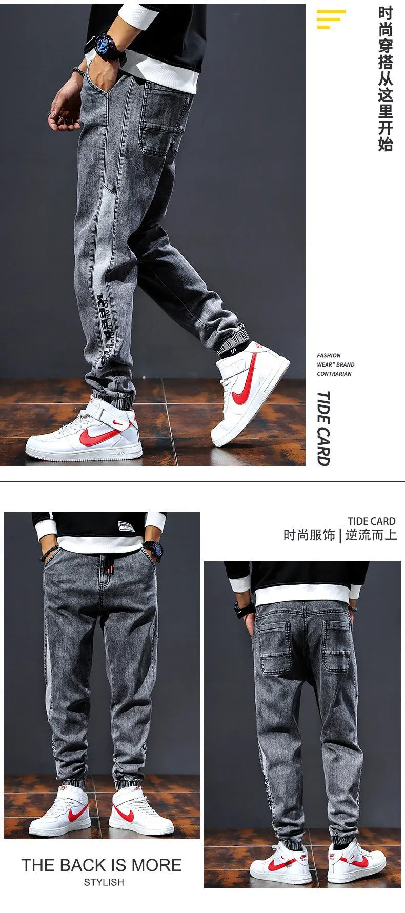 Trendy Marke Frühling Herbst 2023 Neue männer Jeans Lose Fit Vielseitig Arbeitskleidung Stil Koreanische Beiläufige Lange Hosen