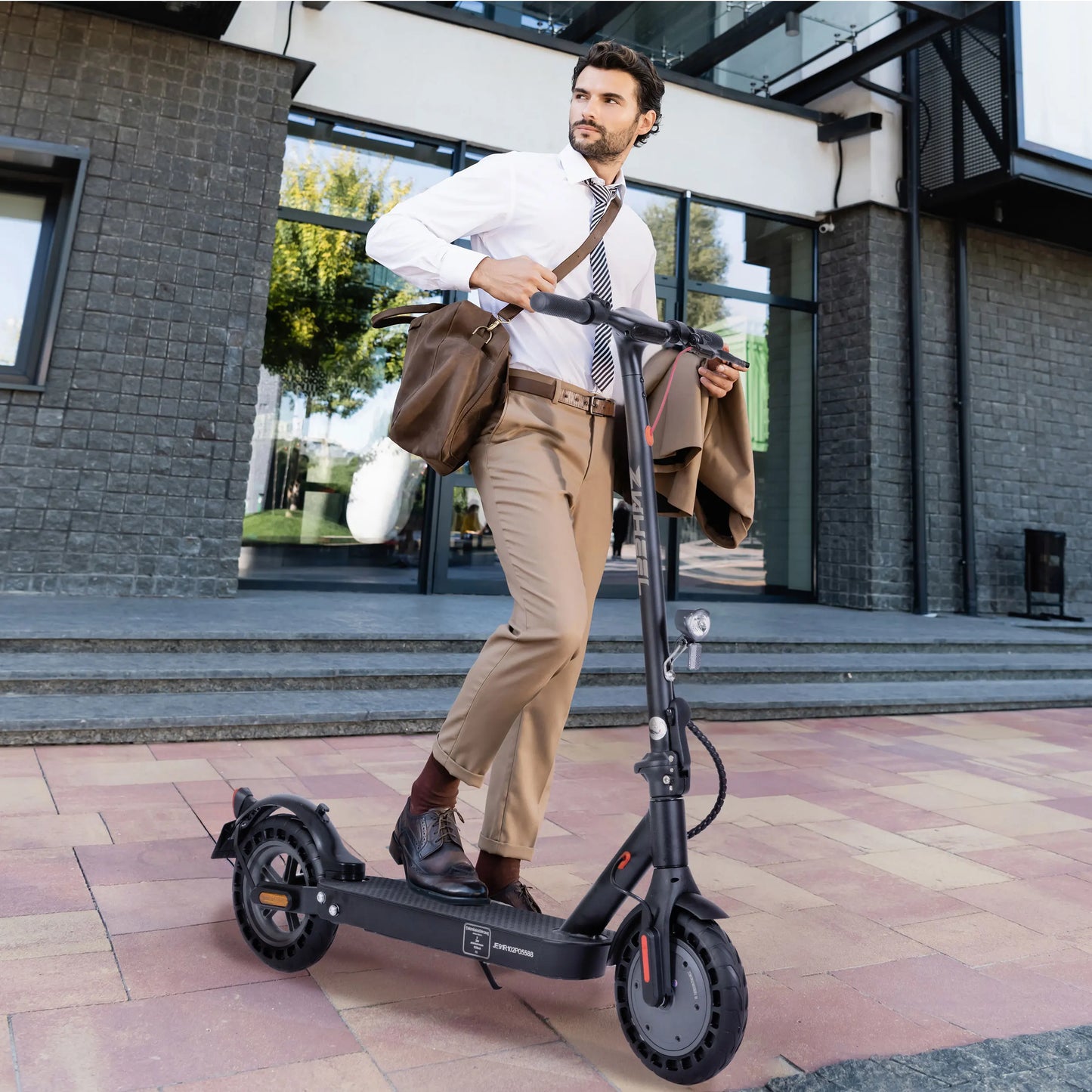 10 inch Electric Scooter 36V 10Ah 500W Escooter Adult 20-35km Range, Dual Brake, Support APP Foldable Scooter ABE 20km/h.