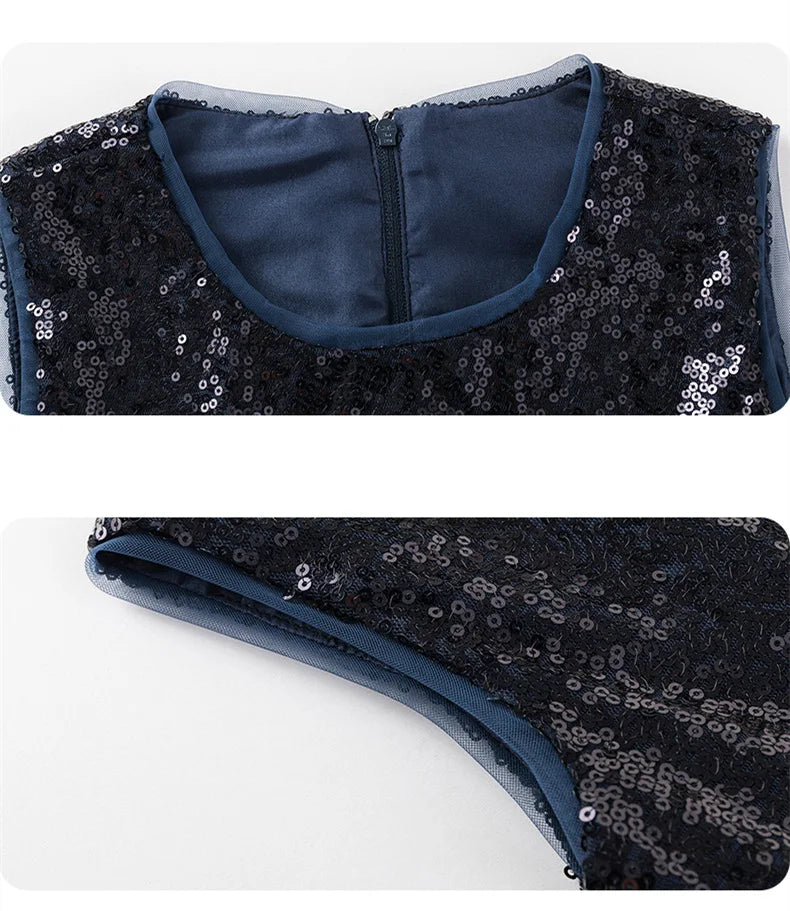 Luxus Kinder Klavier Rezitieren Leistung Pailletten Kleid Mädchen Hochzeit Geburtstag Party Kleidung Kind Elegante Zeremonie Jahrestag Kleid