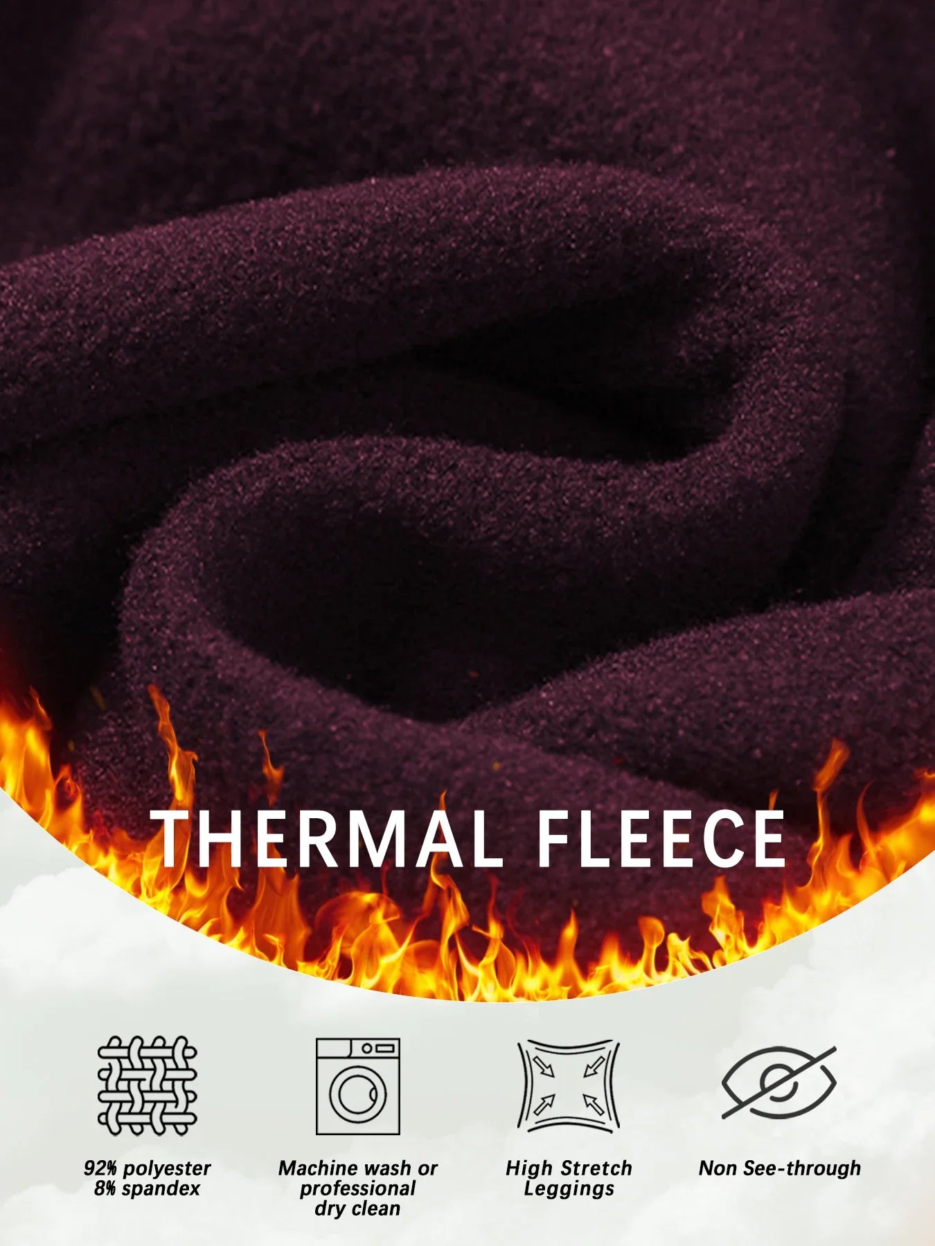 Superweiche, mit Fleece gefütterte Leggings für Damen, Workout, Yoga, Laufen, Thermo-Warmhose für kalten Winter