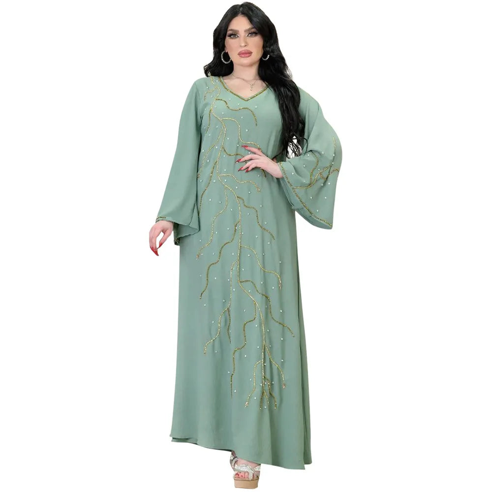 Kaftan Eid elegante muslimische Frauen Kleid Ramadan Party Dubai Abaya Truthahn Islam lange Abendkleider Musulmane elegante Vestidos