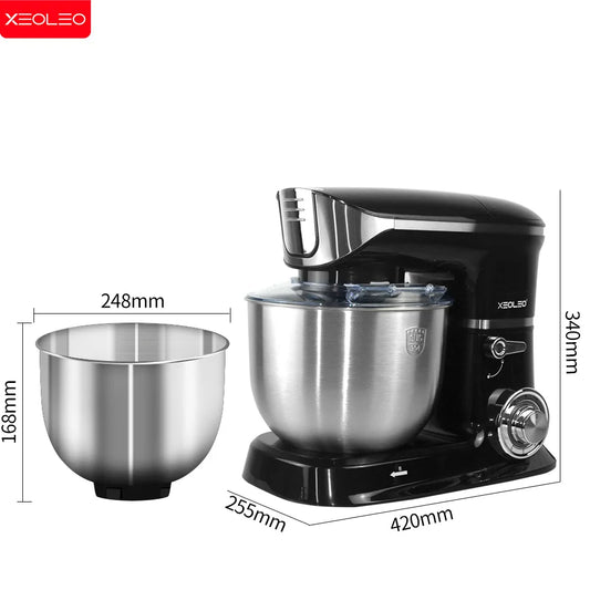 XEOLEO Electric Stand Mixer Kitchen Chef Machine 1300W Dough Mixer Maker 5L Egg Beater Kneader Food Blender.