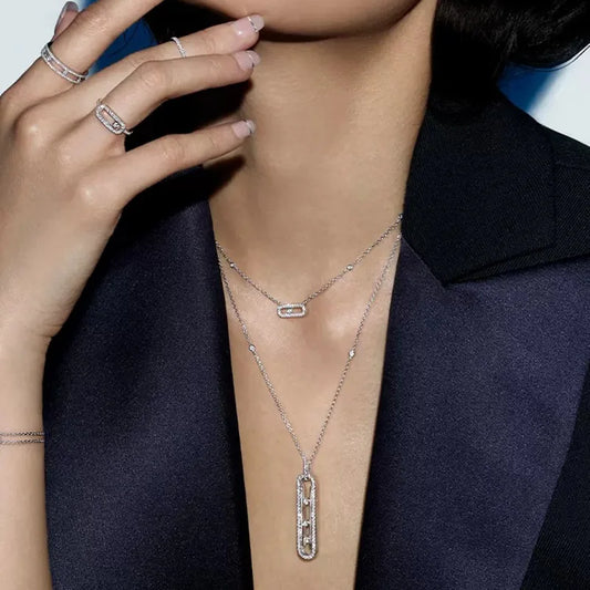 Classic Luxury AAA Cubic Zirconia Geometric Bracelet for Women Fashion Stainless Steel Cuff Bracelet New Jewelry Accessories.