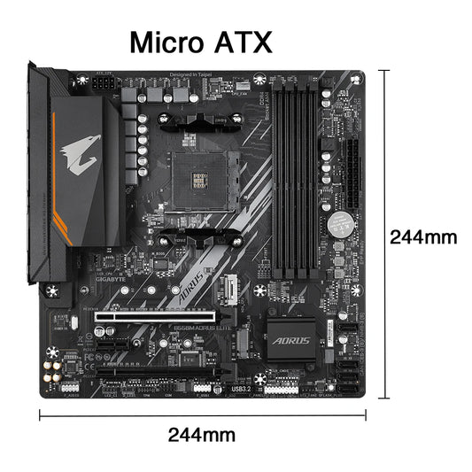 GIGABYTE New B550M AORUS ELITE Motherboard Micro-ATX Socket AM4 For Ryzen 5000 4000 3000 Series CPU Dual Channel DDR4 SATA3 M.2.
