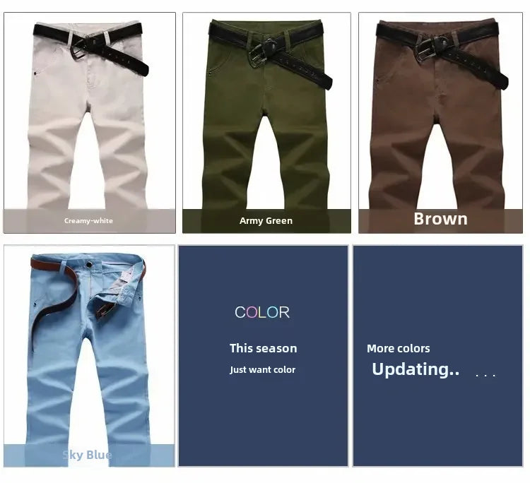 Frühling Sommer männer Hosen Farbe Gerade Bein Hosen Jugend männer Tragen Koreanischen Stil Slims Glättet Silhouette Dünne handel Hosen