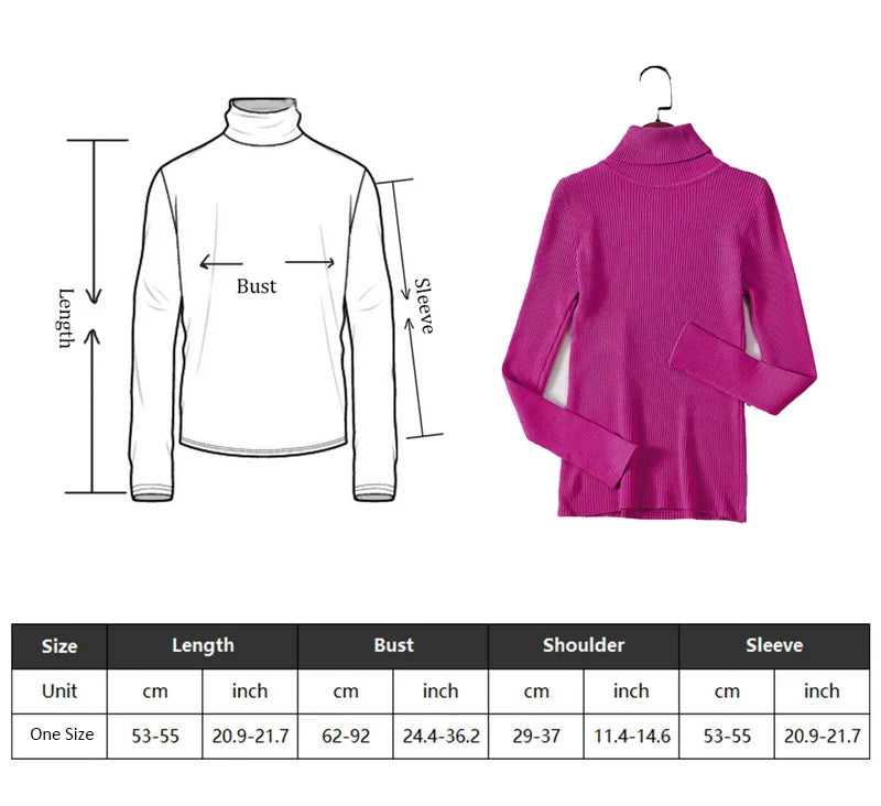 Frauen Pullover Pullover Winter Gestrickte Rollkragen Langarm Schlank Jumper Tops 2024 Damen Casual Shirts Weiche Warme Y2K Kleidung
