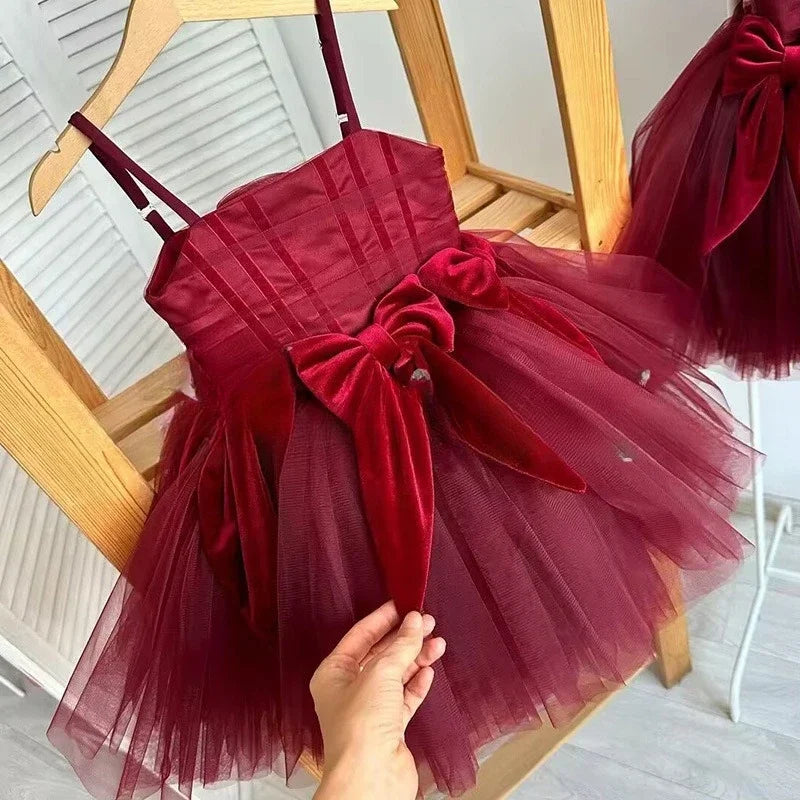 Mädchen Sling Prinzessin Kleid Kinder Kleid Neue Geburtstag Party Outfit Formelle Veranstaltung Passende Leistung Tragen Kleider