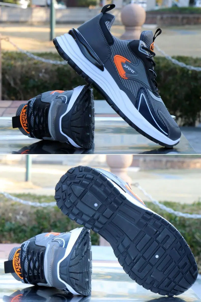Herren-Laufschuhe, Frühlings- und Sommer-Mesh-Papa-Schuhe mit dicken Sohlen, trendige, lässige Outdoor-Sportschuhe