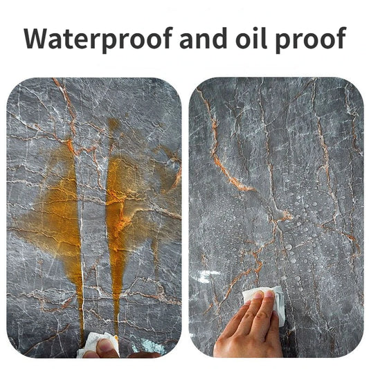 80CM Marble Self Adhesive Waterproof Wallpaper for Bathroom Wall Deocr Kitchen Oil Proof Mould-Proof Wall Stickers Home Decor