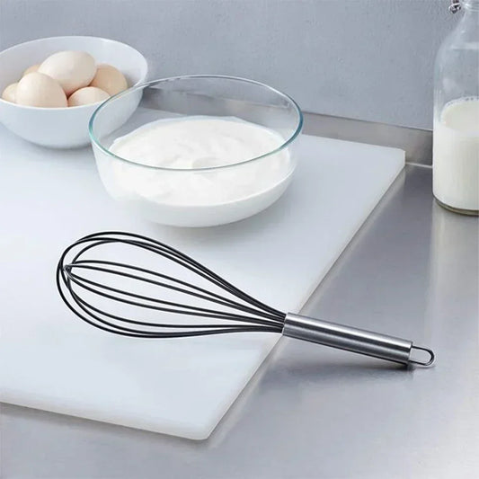 10-inchManual Egg Beater Stainless Whisk Kitchen Wire Balloon Whisk Milk Egg Beater Egg Mixing Mixer Tools.