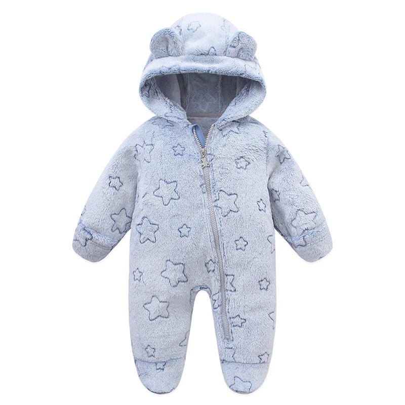 Neugeborenen Baby Kleidung Flanell Herbst Winter Baby Jungen Mädchen Strampler Cartoon Neugeborenen Body Weiche Warme Overall für Babys 0-12M