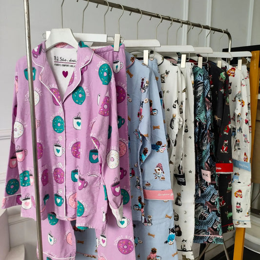 Matching Pajamas 2 Piece Set Women Pj Sets Women 2 Piece Set Outfit 100% Cotton Pajamas for Women Loungwear Set Loose Sleepwear.