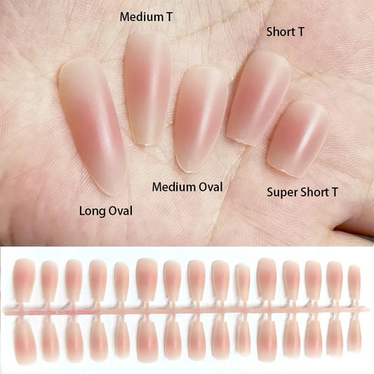 30Pcs Matte Nude Fake Nail Fashion Press on Quick Extension Wearable False Nails Simple Full Cover Nail Tips Manicure Nail Art.