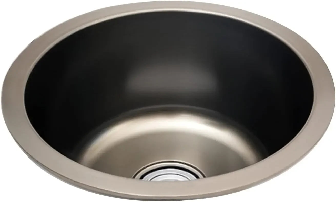 Rundes Waschbecken aus Edelstahl, moderner minimalistischer Stil, Küchen- und Badezimmerwaschbecken, Nano-Beschichtung, Einzelwaschbecken für Zuhause, Restaurants